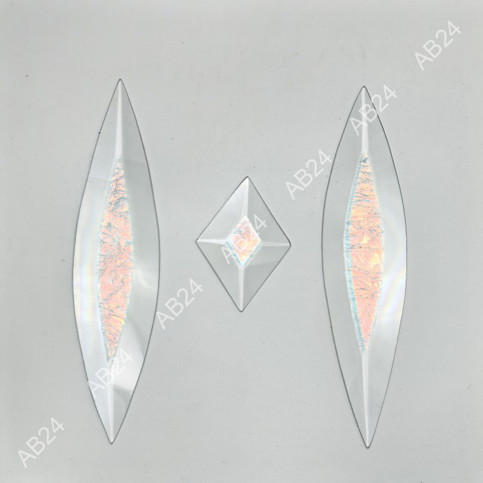 Бевелс AV305 дихроичный (3 элемента) 43 х 394 мм синий мороз