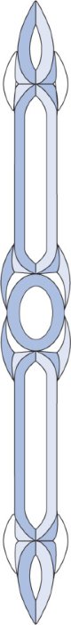 Бевелс AV314 (13 элементов) 74 х 640 мм