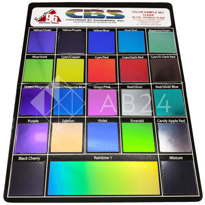 Набор дихроичного стекла для фьюзинга CBS Dichroic System 96, Clear,1 гориз.полоска