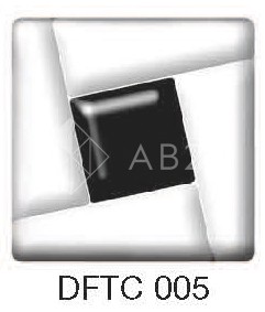 Фьюзинг квадрат DFTC 005 бело-черного цвета, 4 см