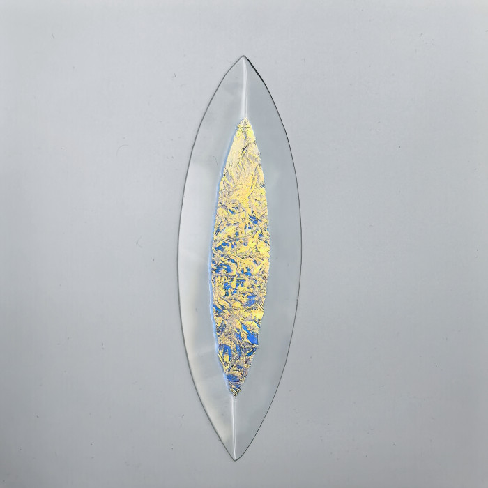 Бевелс AV107 дихроичный 42 х 142 мм, синий мороз