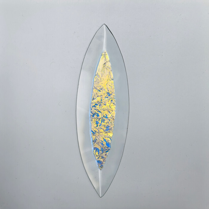 Бевелс AV107 дихроичный 42 х 142 мм, синий мороз