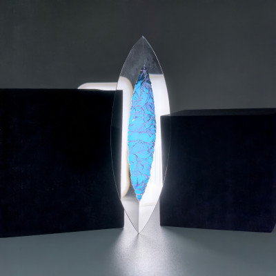 Бевелс AV107 дихроичный 42 х 142 мм, синий мороз