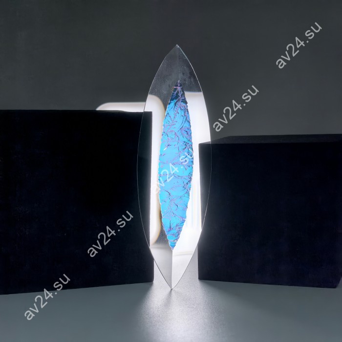 Бевелс AV107 дихроичный 42 х 142 мм, синий мороз