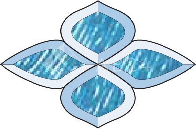 Бевелс AV146 (4 элемента) 225 х 147 мм