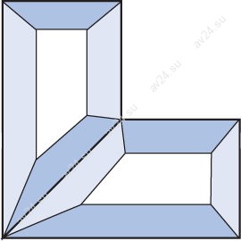 Бевелс AV32 угловой 102 х 102 х 51 мм