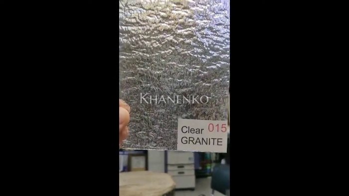 Декоративная витражная пленка 015 Clear Granite
