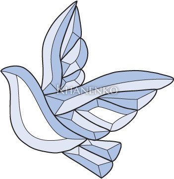 Бевелс AV232 Голубь (11 элементов) 182 х 186 мм