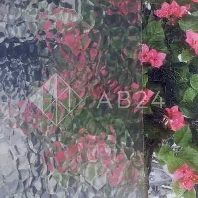 Декоративная витражная пленка 002 Clear Hammered