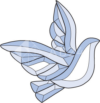 Бевелс AV232A Голубь (11 элементов) 182 х 186 мм