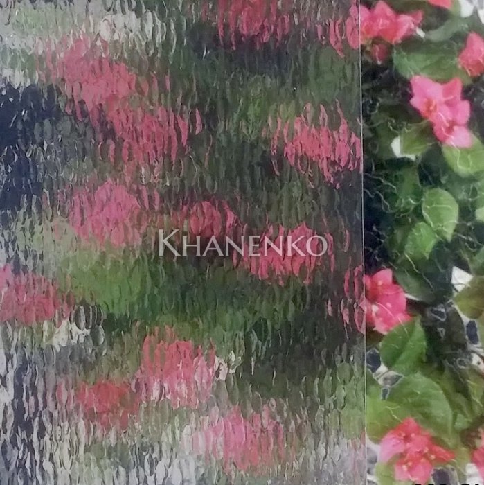 Декоративная витражная пленка 009 Clear Small Hammered