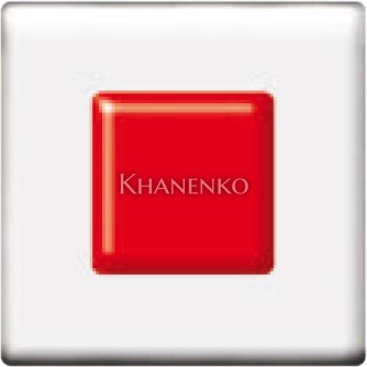 Фьюзинг квадрат DFTE 001 прозрачно-красного цвета, 4 см