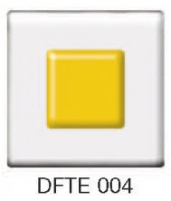 Фьюзинг квадрат DFTE 004 прозрачного темно-желтого цвета, 4 см