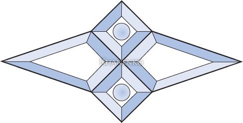 Бевелс AV149 (4 элемента) 285 х 144 мм