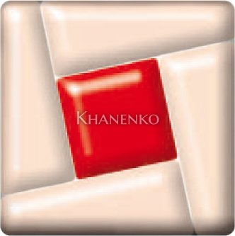 Фьюзинг квадрат DFTC 001 розово-красного цвета, 4 см