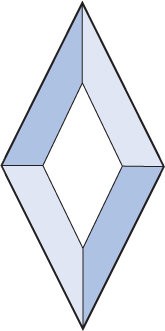 Бевелс AV15 ромб 51 х 102 мм