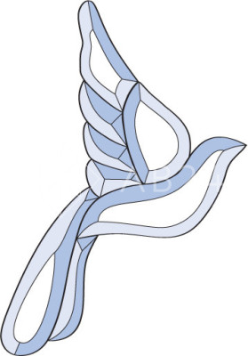 Бевелс AV233A Певчая птица (8 элементов) 185 х 267 мм