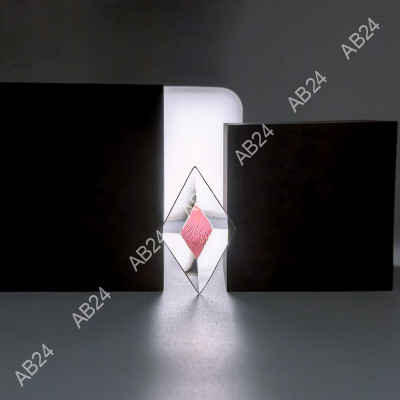 Бевелс AV131 дихроичный ромб 38 х 64 мм красная шиншилла