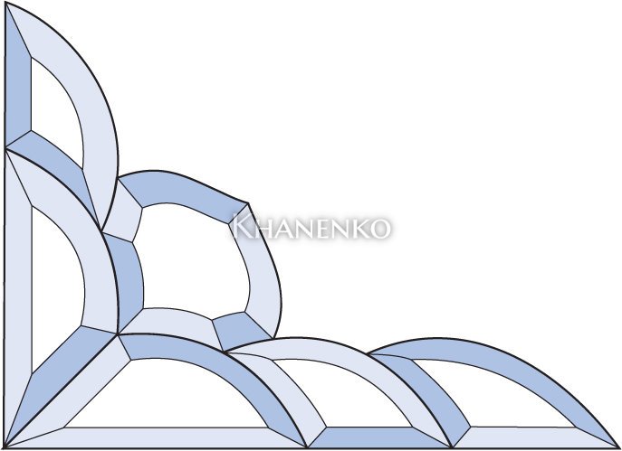 Бевелс AV68 угловой (6 элементов) 262 х 190 мм