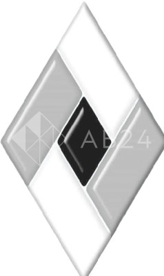 Фьюзинг ромб DFTP 005 серо-белого цвета, 7,6 см х 12,7 см