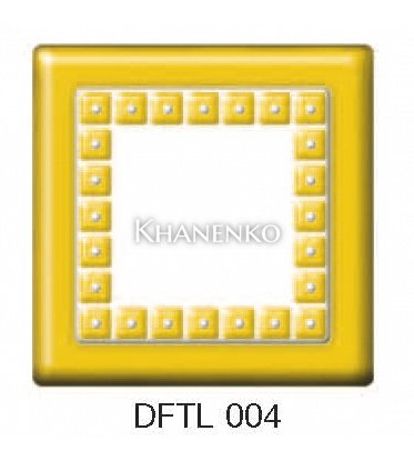 Фьюзинг квадрат DFTL 004 желто-белого цвета, 6 см