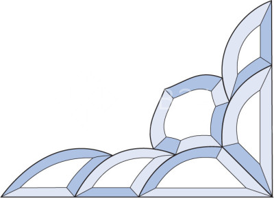 Бевелс AV69 угловой (6 элементов) 262 х 190 мм