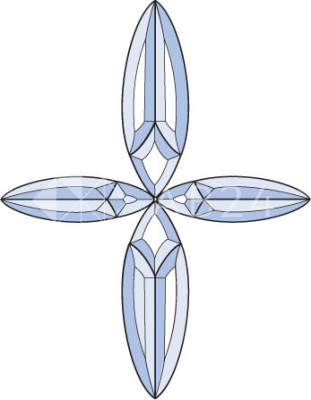 Бевелс AV70 дверной (12 элементов) 233 х 303 мм