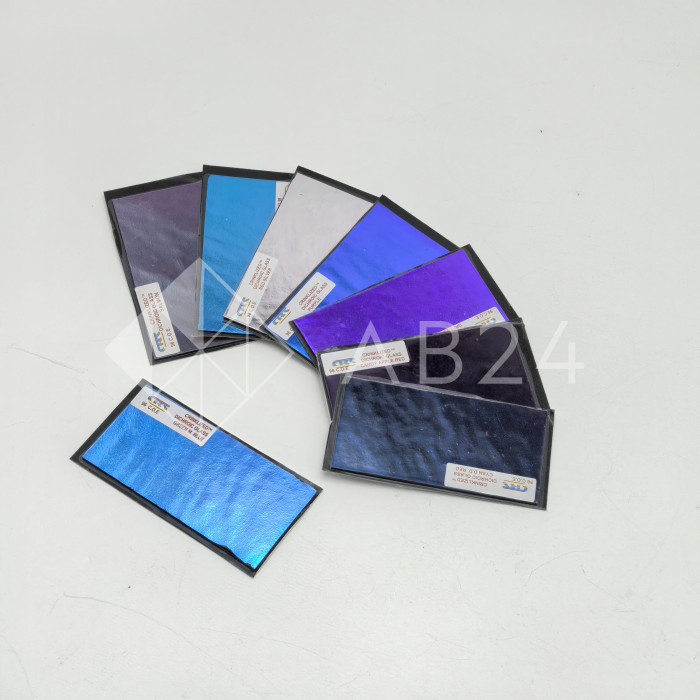Набор дихроичного стекла для фьюзинга CBS Dichroic CRINKLIZED COE 96 на черной основе (1 шт)