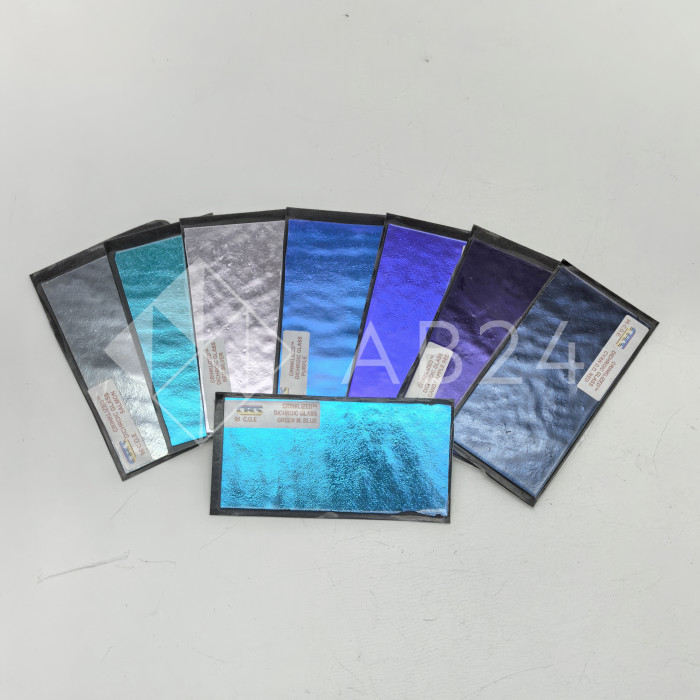 Набор дихроичного стекла для фьюзинга CBS Dichroic CRINKLIZED COE 96 на черной основе (1 шт)