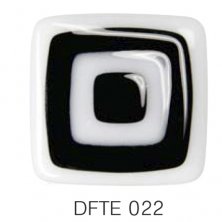 Фьюзинг квадрат DFTE 022 бело-черного цвета, 4 см