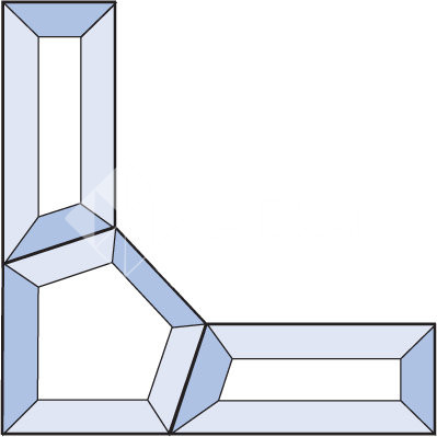 Бевелс AV33 угловой 152 х 152 х 42 мм