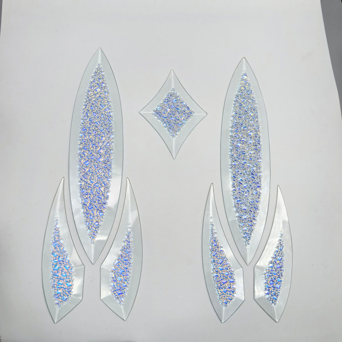 Бевелс AV166 дихроичный (7 элементов) 112 х 645 мм бриллиант