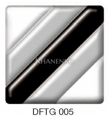 Фьюзинг квадрат DFTG 005 цвета бело-черные полосы, 6 см