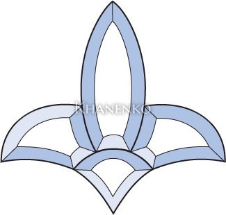 Бевелс AV73 фрамужный (4 элемента) 190 х 180 мм