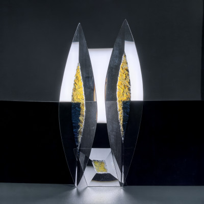 Бевелс AV305 дихроичный (3 элемента) 43 х 394 мм желтый мороз