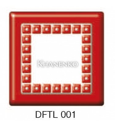 Фьюзинг квадрат DFTL 001 цвета красно-белого, 6 см