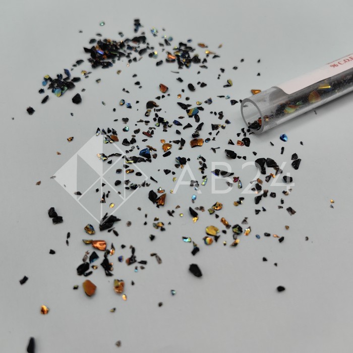 Дихроичное стекло для фьюзинга ФРИТТА System 96 СОЕ черная радужная 30 мл