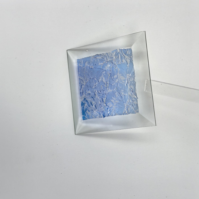 Бевелс AV19 дихроичный квадрат 76 х 76 мм голубой мороз