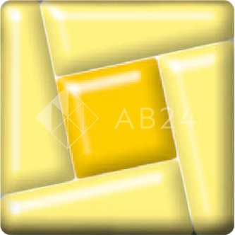 Фьюзинг квадрат DFTС 004 желтого цвета, 4 см