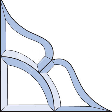 Бевелс AV34 угловой (3 элемента) 144 х 144 мм