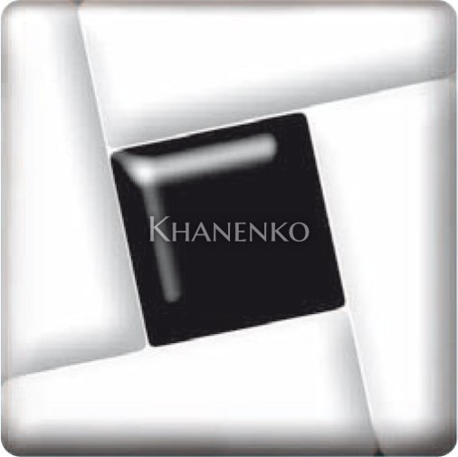 Фьюзинг квадрат DFTI 005 черно-белого цвета, 6 см